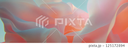 Bright background features flowing organic forms and gentle color shifts, evoking natural harmony. 125172894