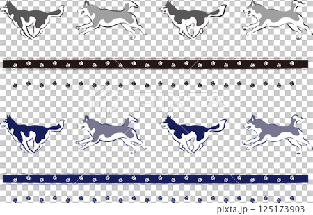 簡單奔跑的哈士奇犬 125173903