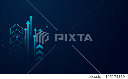 Moving dow of arrows surge diagonally, symbolizing acceleration, breakthrough down on dark blue, a futuristic falling arrows of trends, vector illustration Moving dow of arrows surge diagonally, symbolizing acceleration, breakthrough down on dark blue, a futuristic falling arrows of trends, vector illustration 125174189