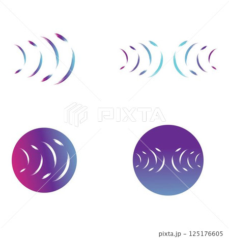 sound wave ilustration logo vector 125176605