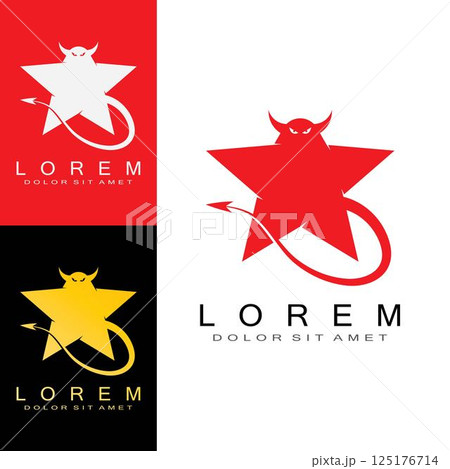 Devil logo vector 125176714