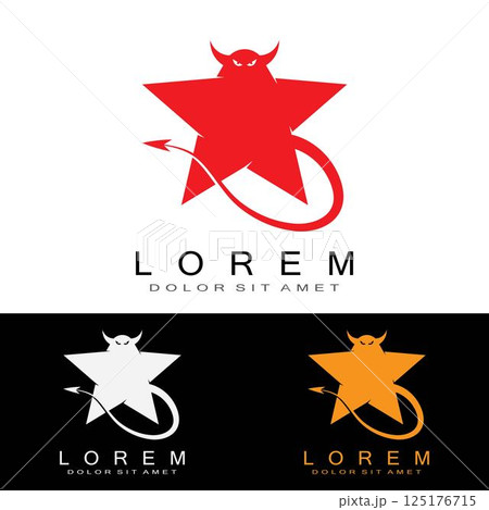 Devil logo vector 125176715
