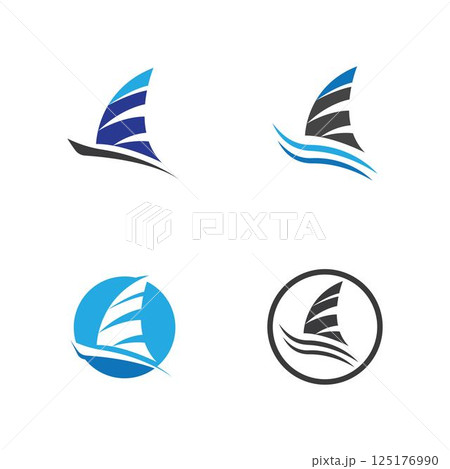 cruise ship Logo Template vector cruise ship Logo Template vector 125176990