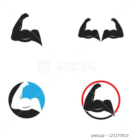 Hand strong vector icon Hand strong vector icon 125177013