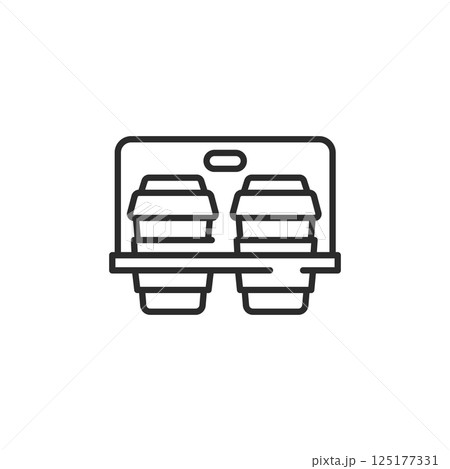 Coffee To-Go Carrier Icon Coffee To-Go Carrier Icon 125177331