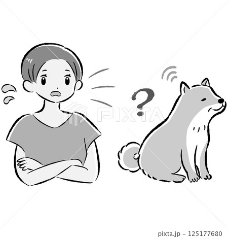 耳が遠いシニア犬のイラスト(難聴) 耳が遠いシニア犬のイラスト(難聴) 125177680
