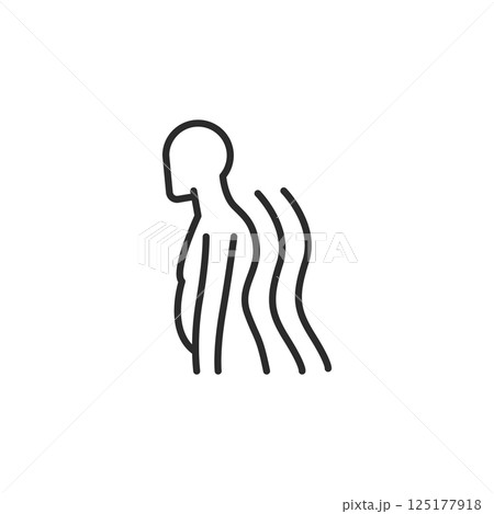 Spinal curvature icon 125177918