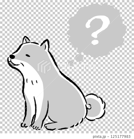 患有癡呆症的老年犬插圖 125177983