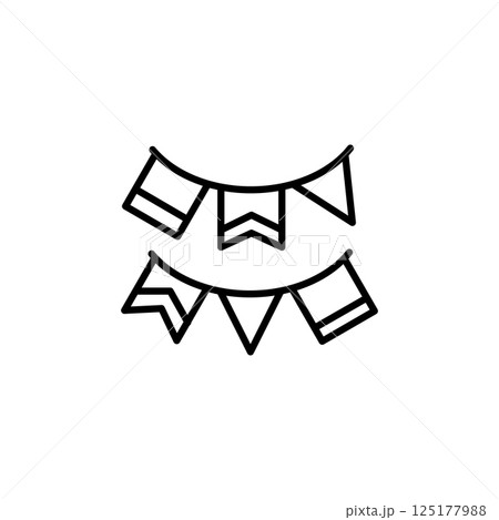 Happy Birthday Decor Icon 125177988