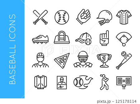 Baseball Icons Set 125178114
