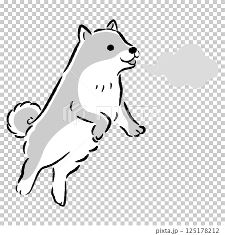 Dog bad breath illustration 125178212