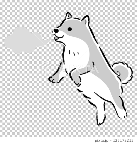 Dog bad breath illustration 125178213