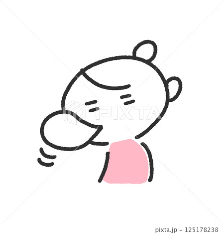 うとうと眠る女性・鼻ちょうちんのイラスト素材 [125178238] - PIXTA