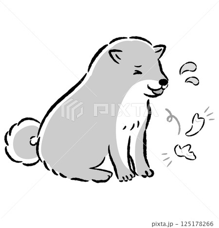 歯が抜けた犬の手描きイラスト 歯が抜けた犬の手描きイラスト 125178266