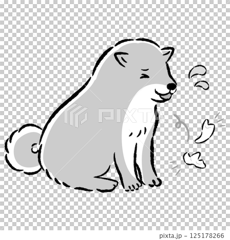 歯が抜けた犬の手描きイラスト 歯が抜けた犬の手描きイラスト 125178266