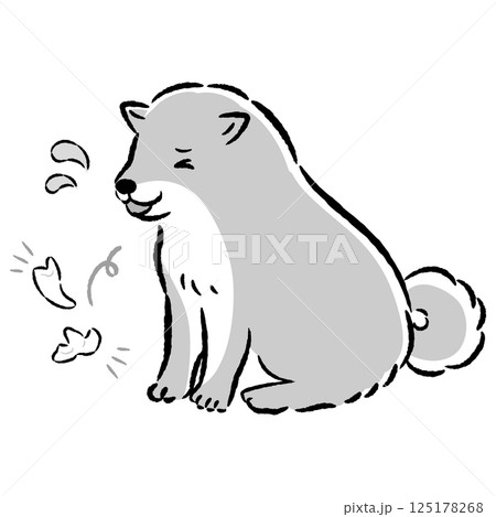 歯が抜けた犬の手描きイラスト 歯が抜けた犬の手描きイラスト 125178268