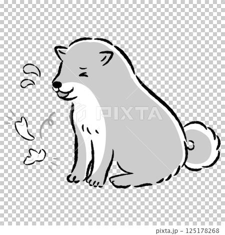 歯が抜けた犬の手描きイラスト 歯が抜けた犬の手描きイラスト 125178268