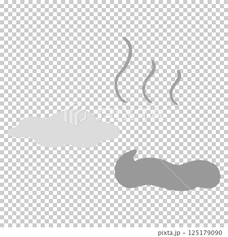 Illustration of smelly poop and pee 125179090