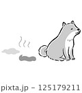 おもらしする犬のイメージイラスト 125179211
