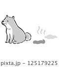 おもらしするシニア犬のイメージイラスト 125179225