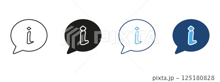 Information Speech Bubble Icon Set. Communication And Support Outline And Silhouette Symbol Collection. Customer Service And Help Center Representation. Isolated Vector Illustration Information Speech Bubble Icon Set. Communication And Support Outline And Silhouette Symbol Collection. Customer Service And Help Center Representation. Isolated Vector Illustration 125180828