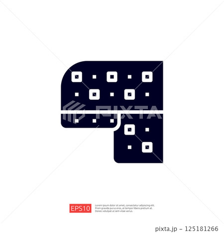 A minimalist illustration of a bandage, representing healing and care. A minimalist illustration of a bandage, representing healing and care. 125181266