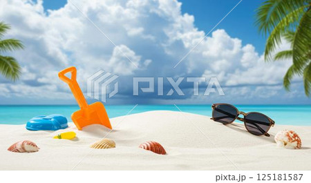 サマーバーゲン。背景イメージ。 125181587