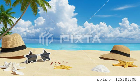 サマーバーゲン。背景イメージ。 125181589