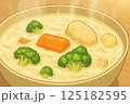 あたたかそうなクリームシチュー、湯気が上がっている 125182595