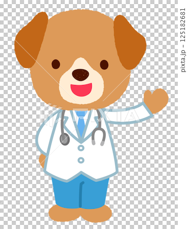 Cute dog doctor 125182681
