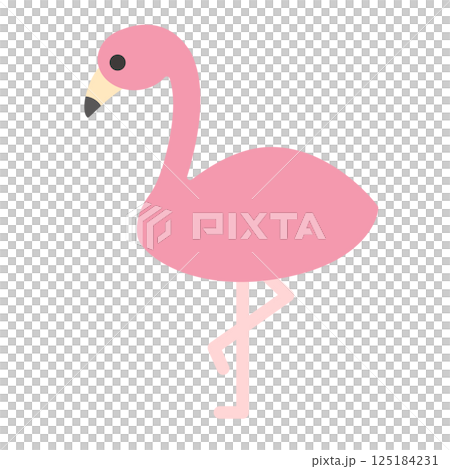 Cute pink flamingo vector illustration Cute pink flamingo vector illustration 125184231