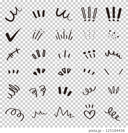 手繪注意力和意識裝飾材料 125184436