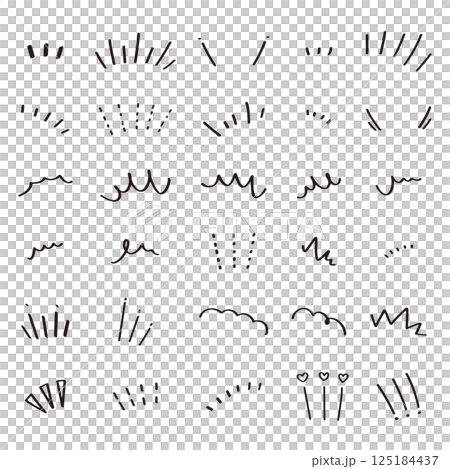 手繪注意力和意識裝飾材料 手繪注意力和意識裝飾材料 125184437