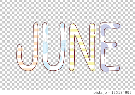 Cute JUNE design letters 125184993
