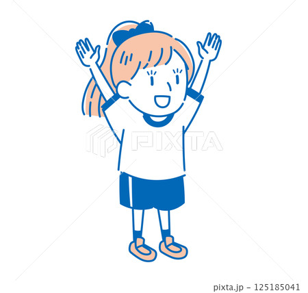 体操着を着た女の子（単色） 125185041