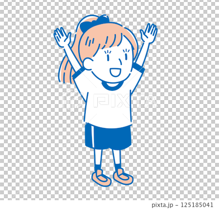 体操着を着た女の子（単色） 125185041