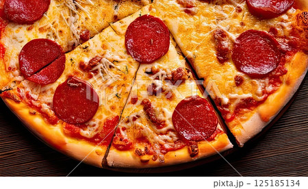 《AI画像》熱々のピザ 《AI画像》熱々のピザ 125185134