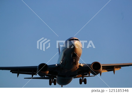 飛行機の着陸 125185346