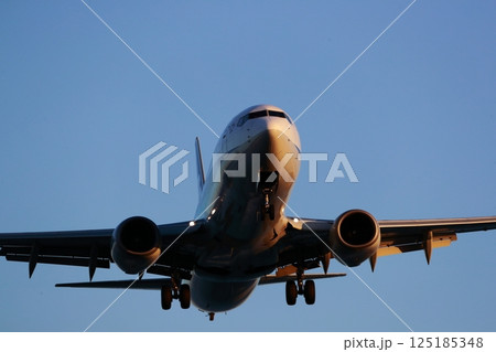 飛行機の着陸 125185348