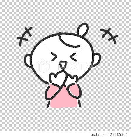 手を口元に当ててくすくす笑う女性・面白い・爆笑 125185394