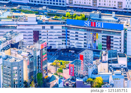 日本の東京都市景観 池袋駅東口などを望む 日本の東京都市景観 池袋駅東口などを望む 125185751