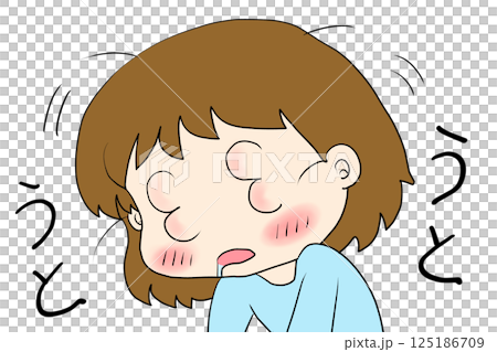 Sleepy woman 125186709
