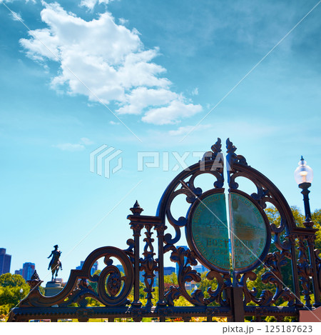 Boston Common Arlington gate George washington Boston Common Arlington gate George washington 125187623