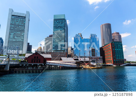 Boston Massachusetts skyline from Fan Pier 125187898
