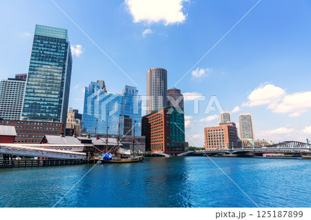Boston Massachusetts skyline from Fan Pier 125187899
