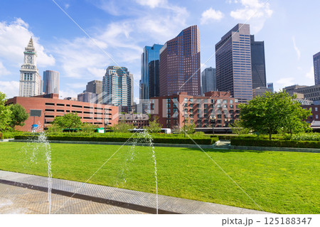 Boston North End Park and slkyline Massachusetts 125188347