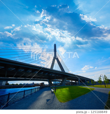 Boston Zakim bridge in Bunker Hill Massachusetts Boston Zakim bridge in Bunker Hill Massachusetts 125188649