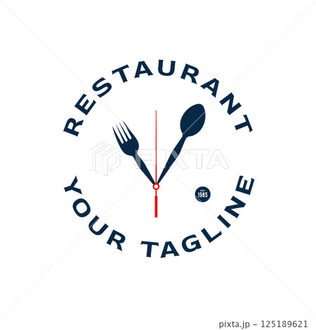 Spoon and Fork Rotating Clockwise Unique Vector Logo for Food or Restaurant Business Spoon and Fork Rotating Clockwise Unique Vector Logo for Food or Restaurant Business 125189621