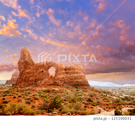 Arches National Park Turret Arch in Utah USA Arches National Park Turret Arch in Utah USA 125190031
