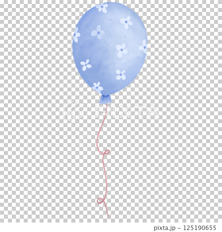 Watercolor party balloons hand drawn 3 125190655